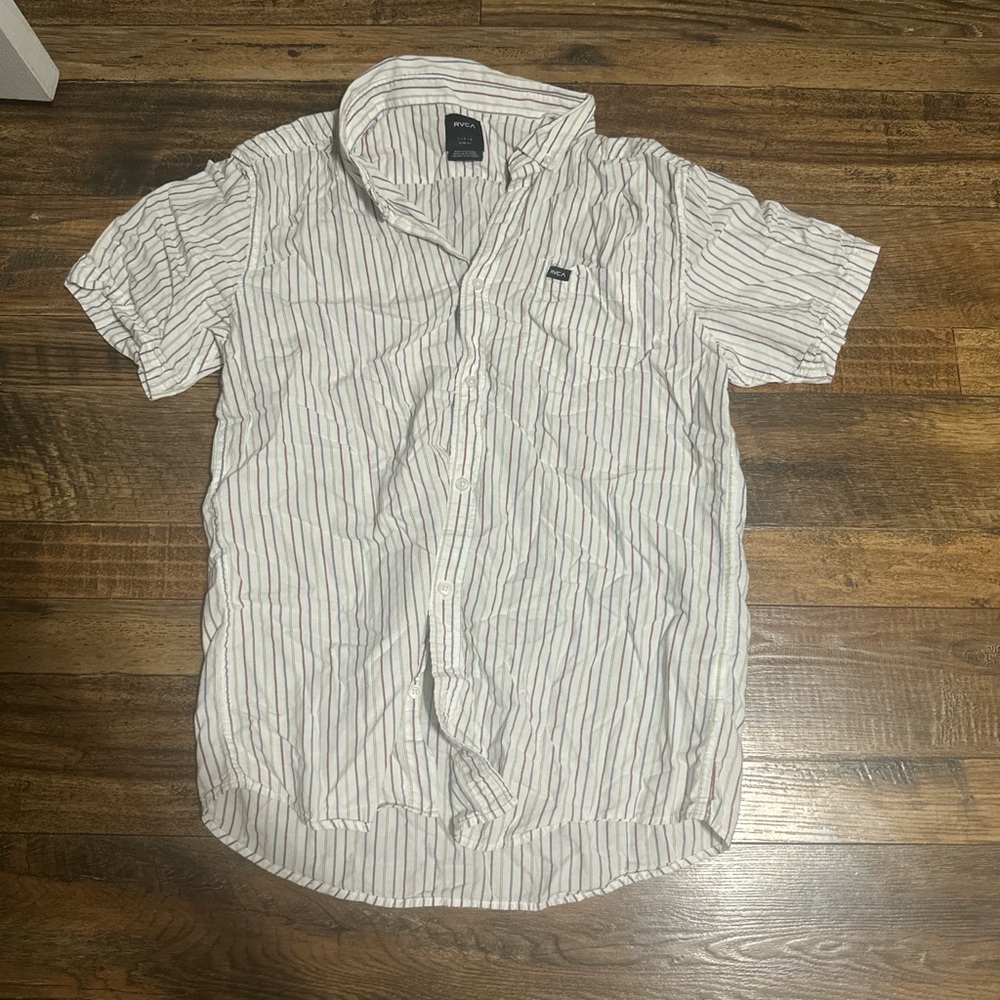 Men's White Striped Shirt